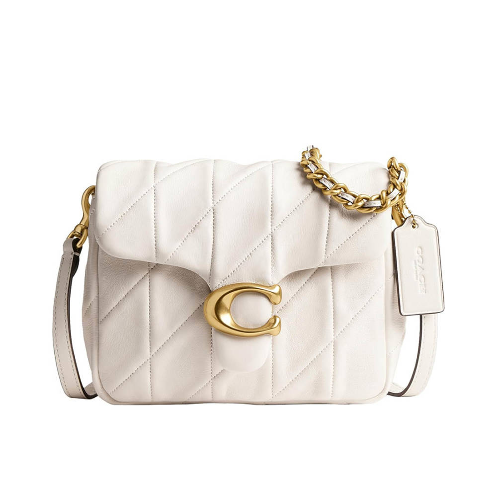 Coach Time Square Tabby White Sling Bag-thumb-0