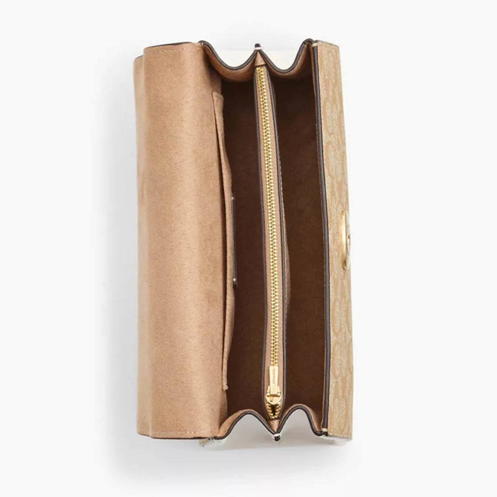 Coach Eliza Top Handle White & Beige Premium Handbag-thumb-2