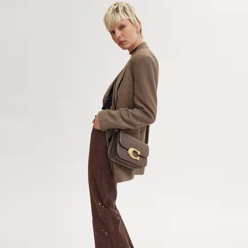 Coach Idol Signature Beige Shoulder Bag-3