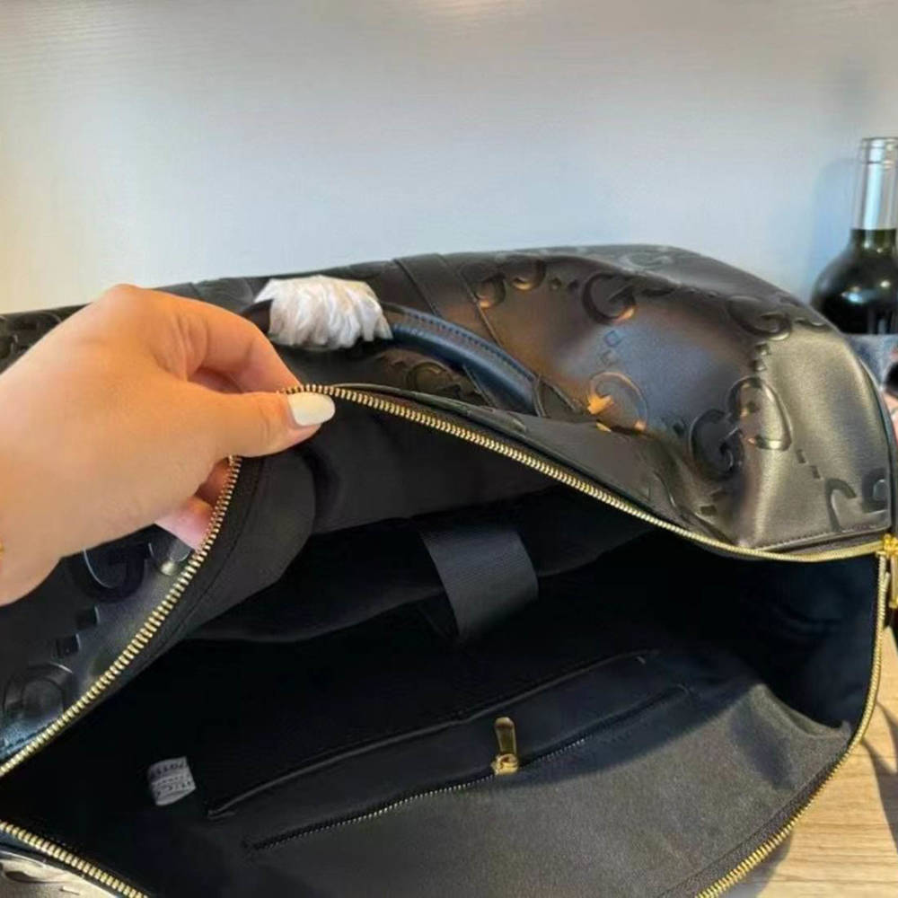 Gucci GG Jumbo Black Duffle Bag-thumb-7