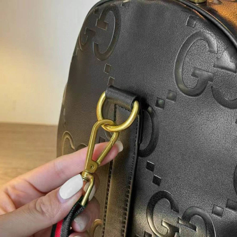 Gucci GG Jumbo Black Duffle Bag-thumb-6