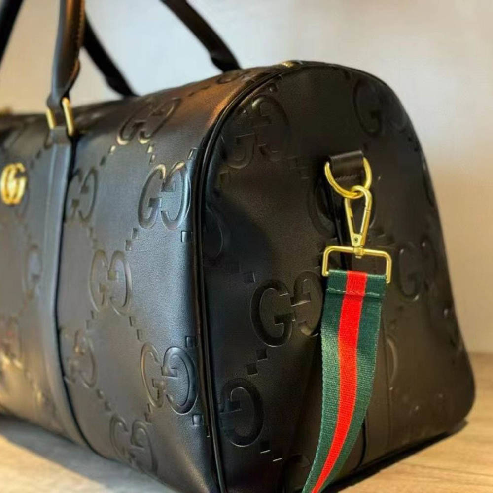 Gucci GG Jumbo Black Duffle Bag-thumb-5
