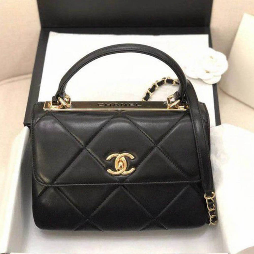Chanel New Trendy CC Top Black Sling Bag-thumb-0