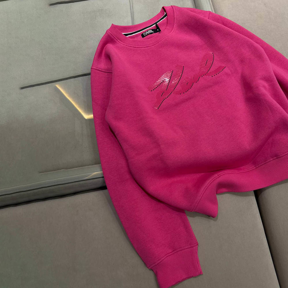 Karl Lagerfeld Pink Premium Quality Sweatshirt-3