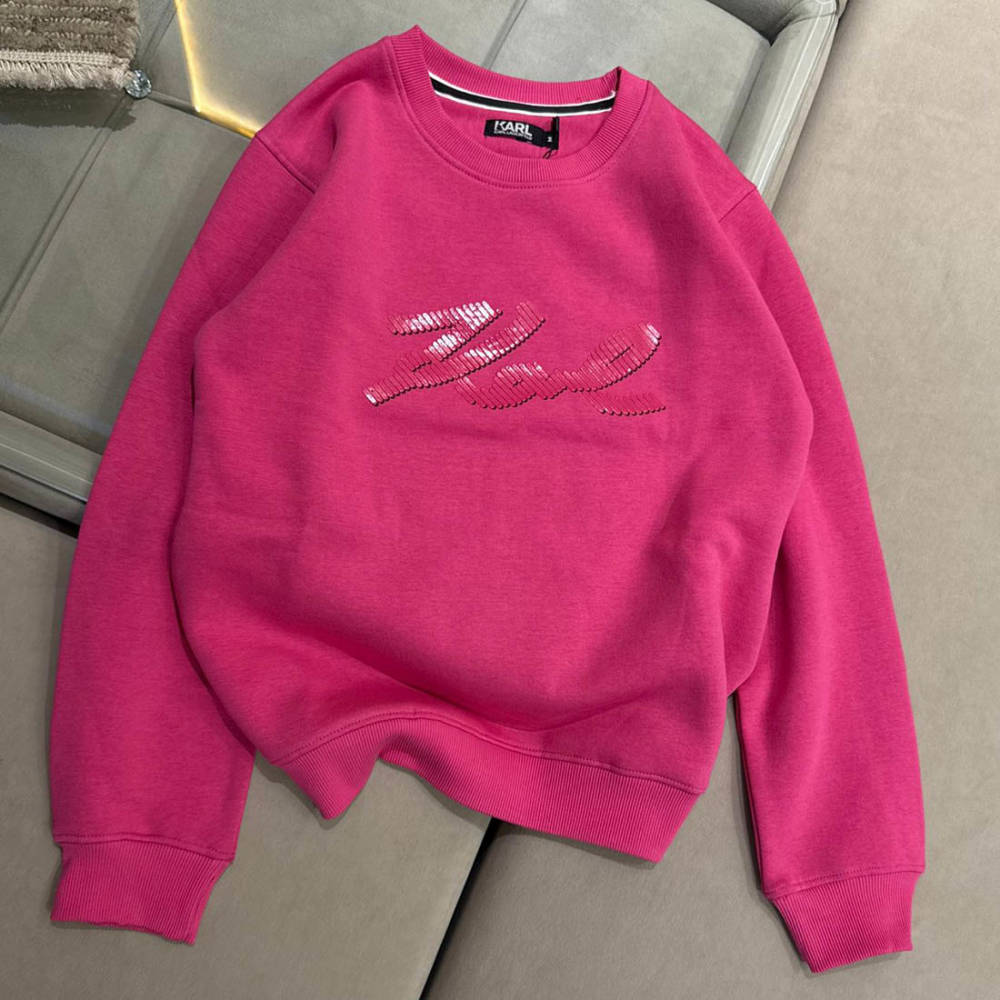 Karl Lagerfeld Pink Premium Quality Sweatshirt-2