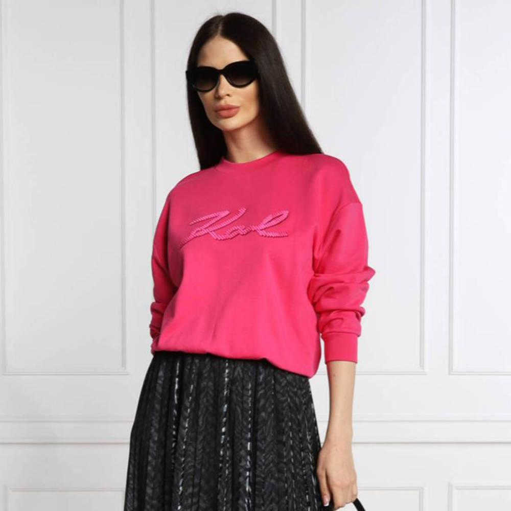 Karl Lagerfeld Pink Premium Quality Sweatshirt-1