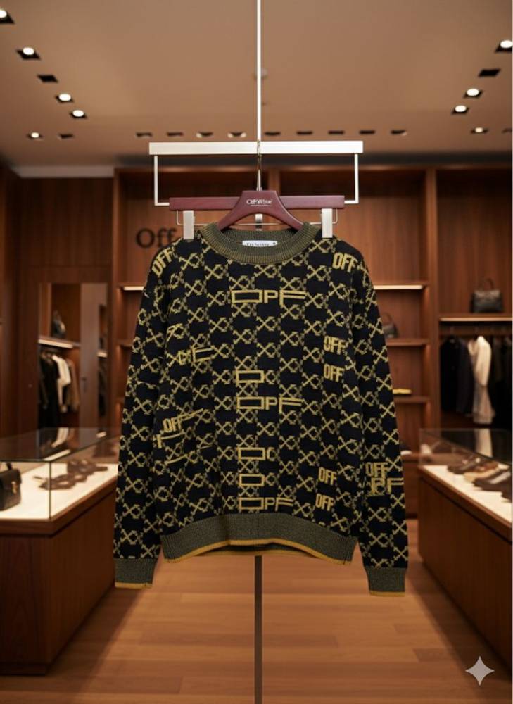 Off White Black Premium Quality Sweater-thumb-2