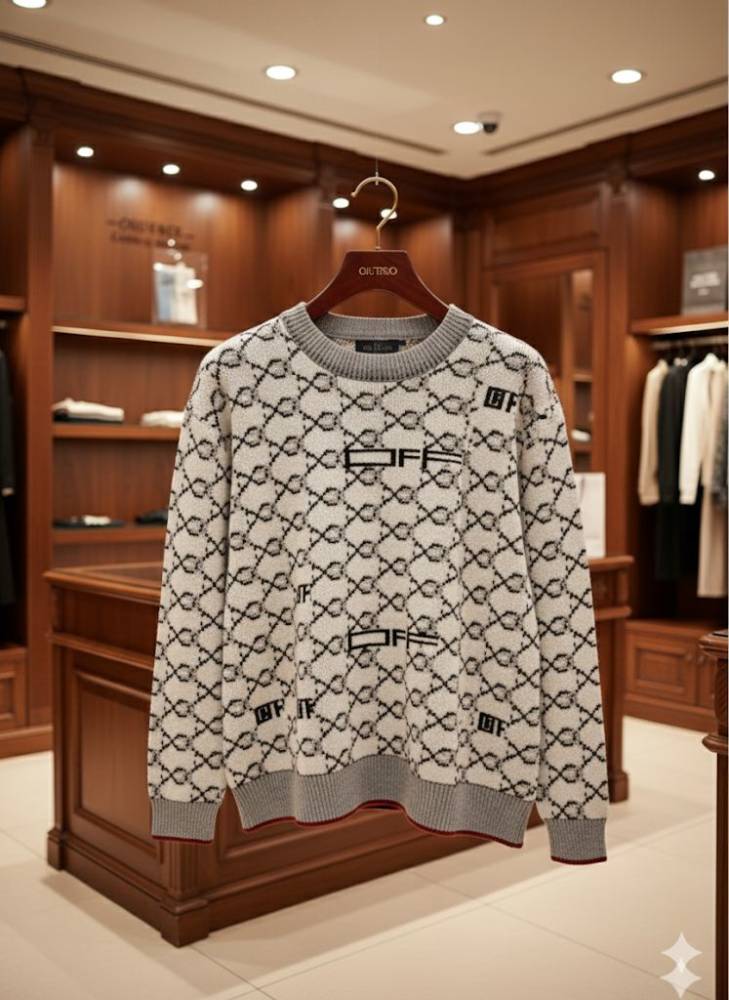 Off White White Premium Quality Sweater-1