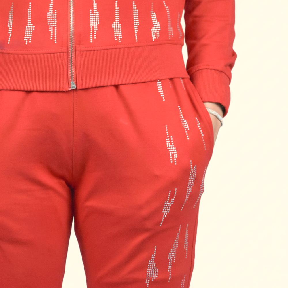 Burberry Red Premium Quality Tracksuit-4