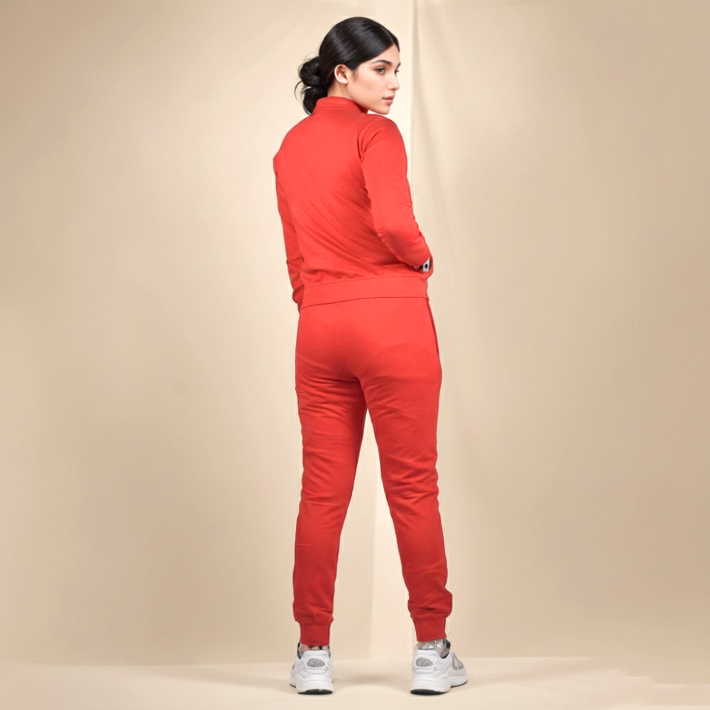Burberry Red Premium Quality Tracksuit-3