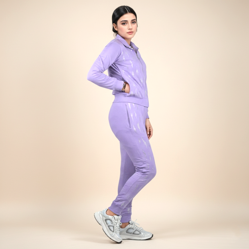 Burberry Purple Premium Quality Tracksuit-1