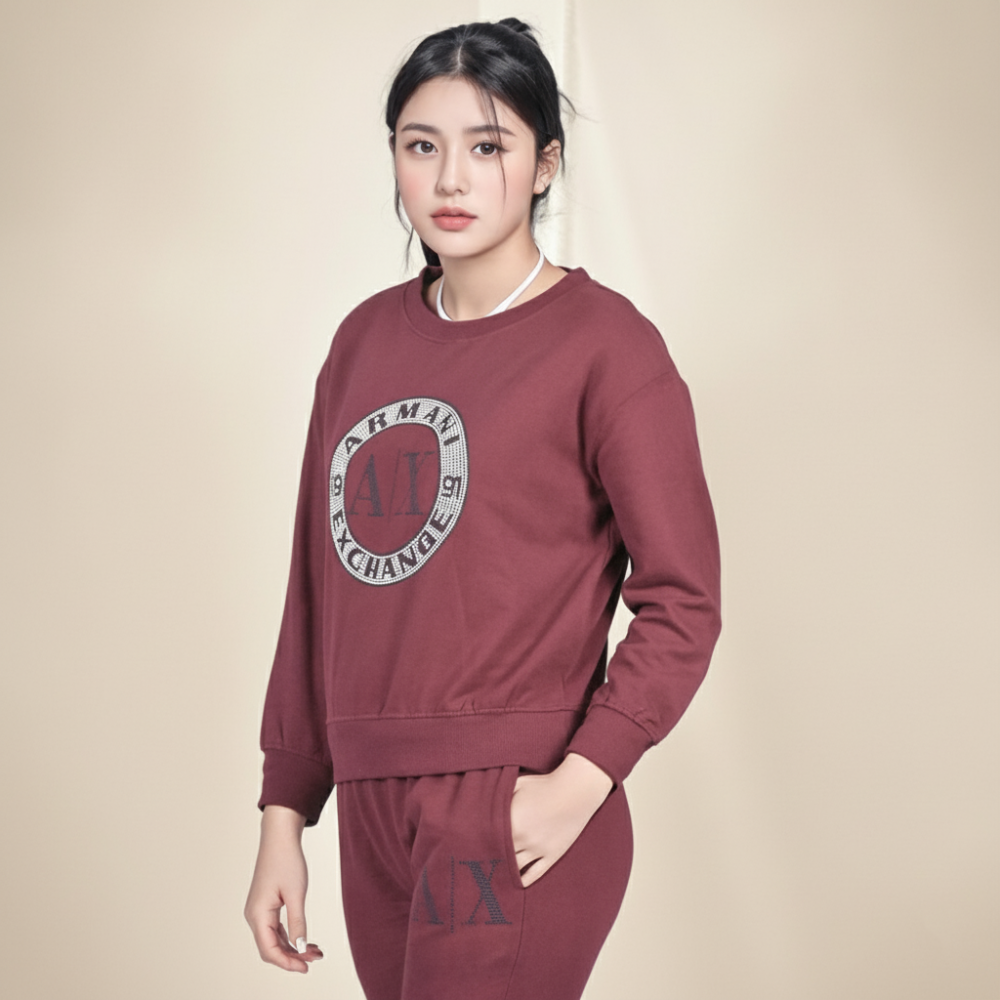 Armani Exchange Magenta Premium Quality Tracksuit-thumb-0