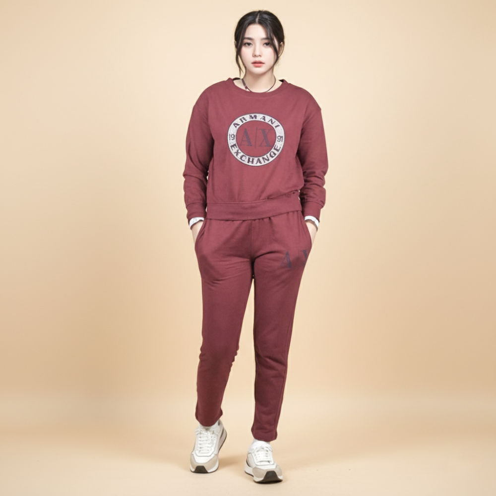 Armani Exchange Magenta Premium Quality Tracksuit-thumb-4