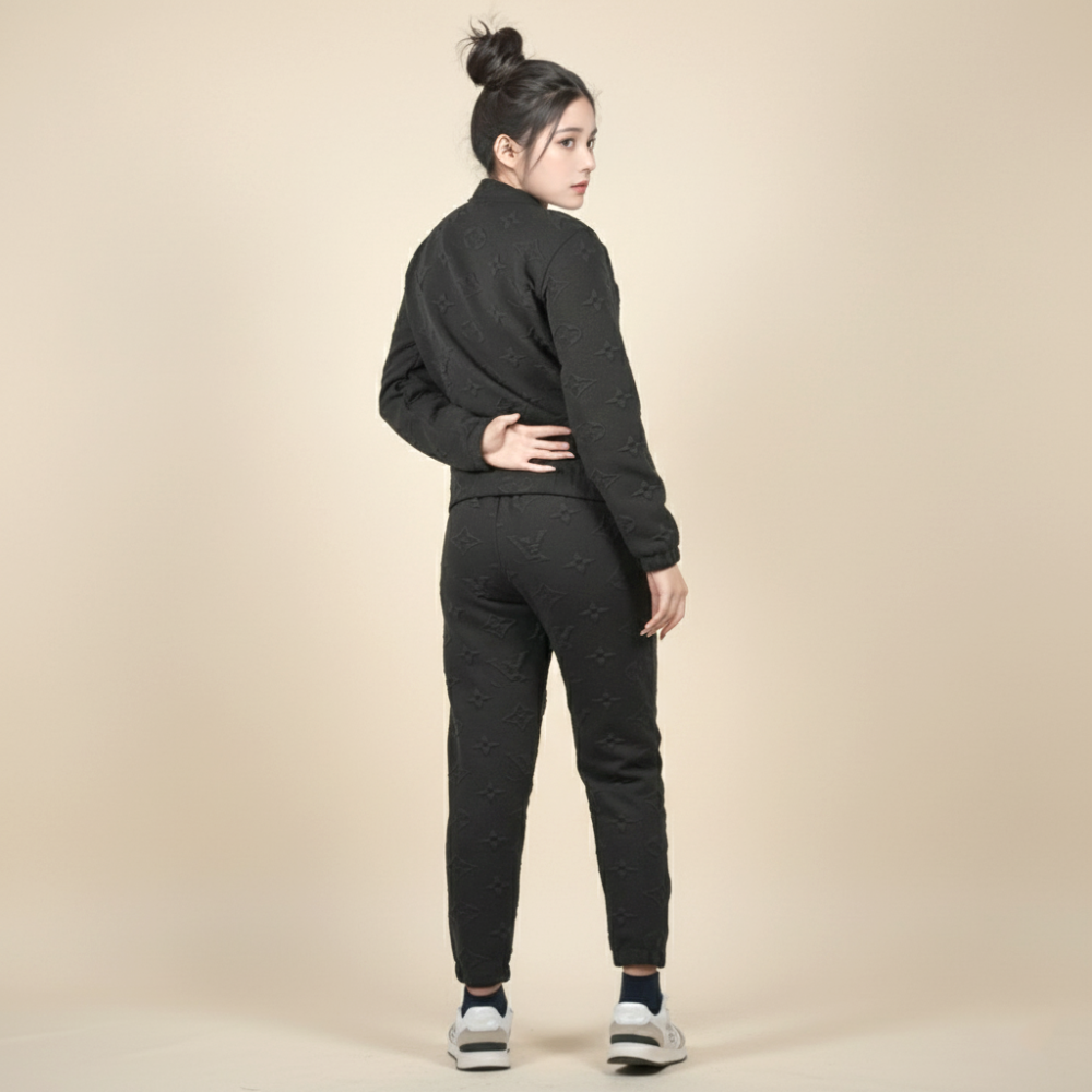 Louis Vuitton Black Premium Quality Cotton Tracksuit-2