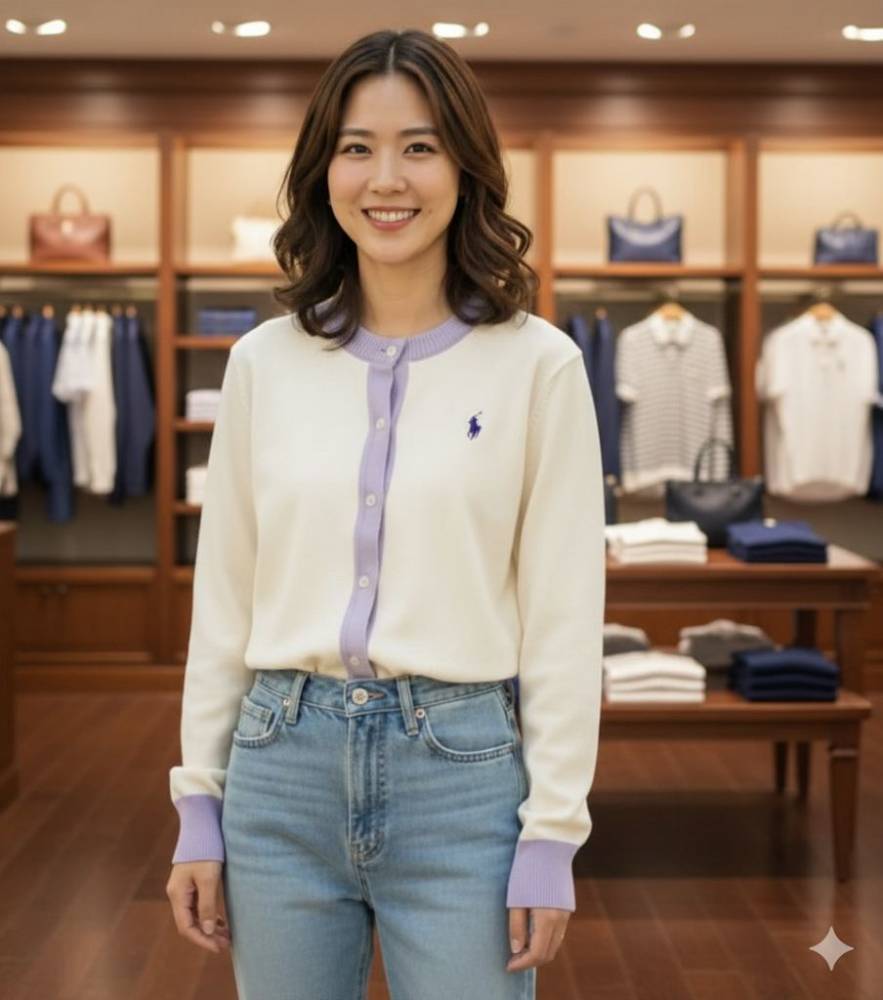 Ralph Lauren Purple Premium Quality Cardigan Sweater-1