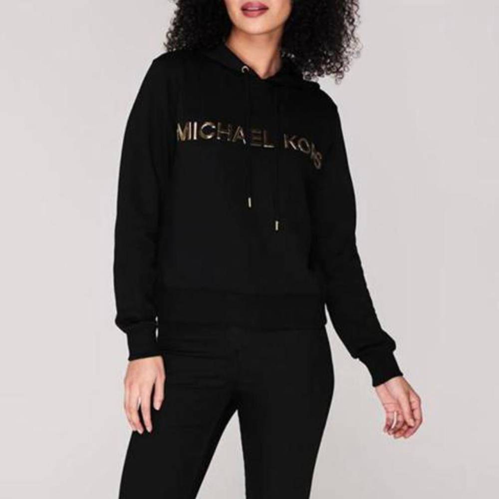 Michael Kors Black Embroidered Women Hoodie-1