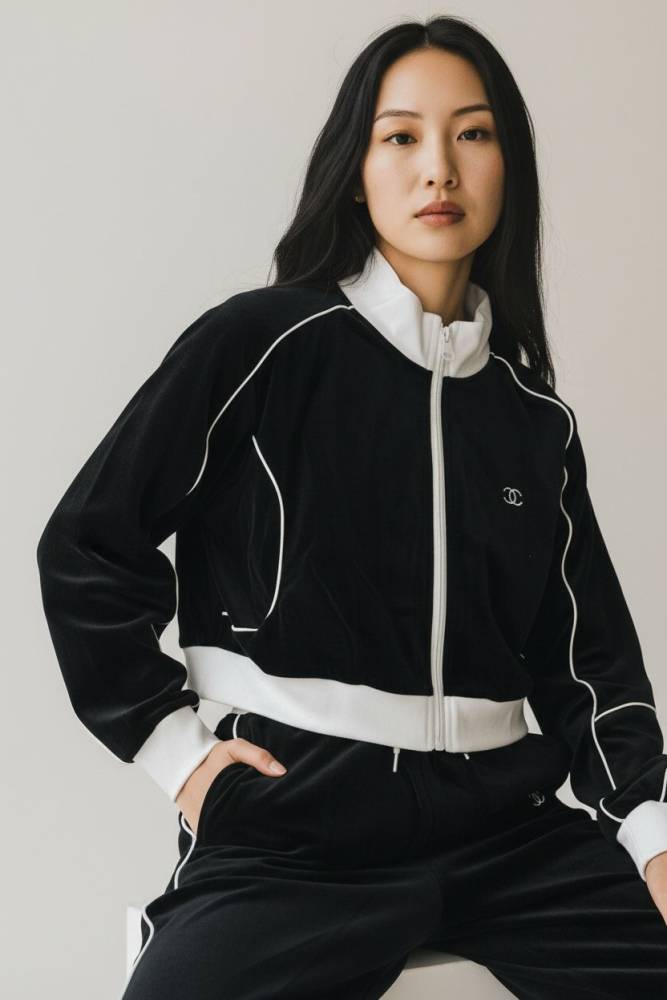 Chanel Black Premium Quality Winter Tracksuit-4