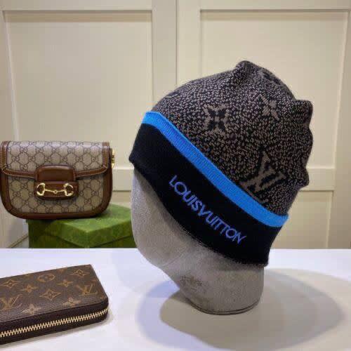 Louis Vuitton Blue Premium Edition Cashmere Beanie-thumb-1