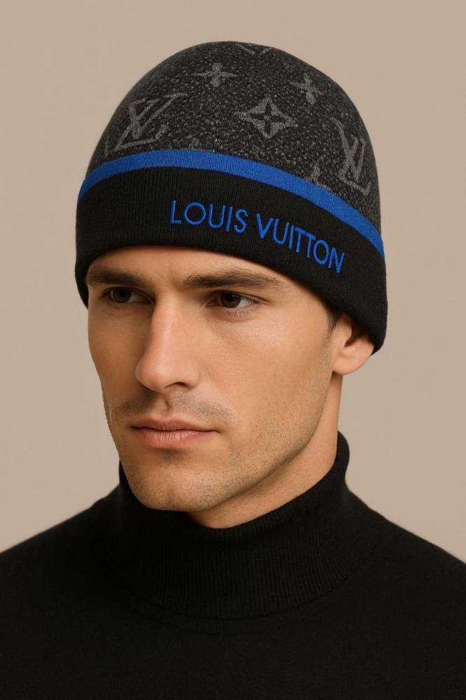 Louis Vuitton Blue Premium Edition Cashmere Beanie-thumb-0