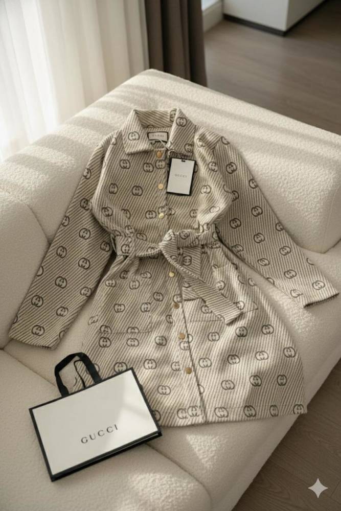 Gucci Beige Premium Quality Long Coat-1