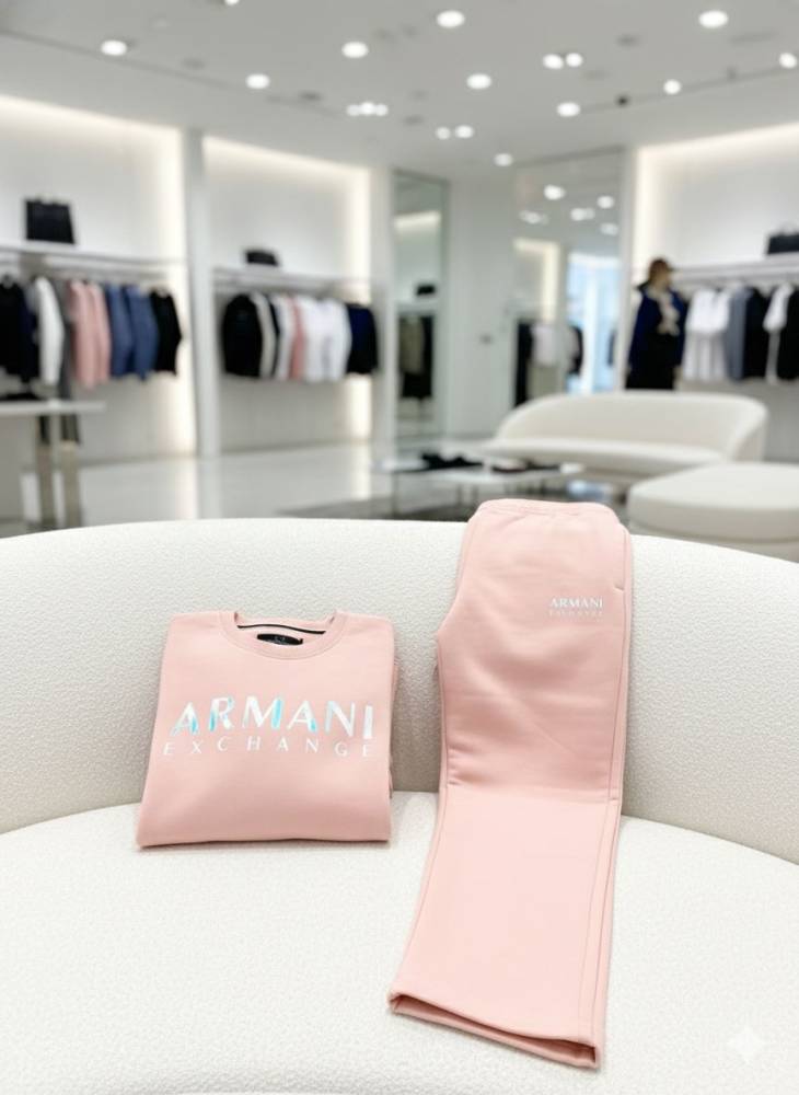 Armani Exchange Pink Premium Quality Tracksuit-thumb-1
