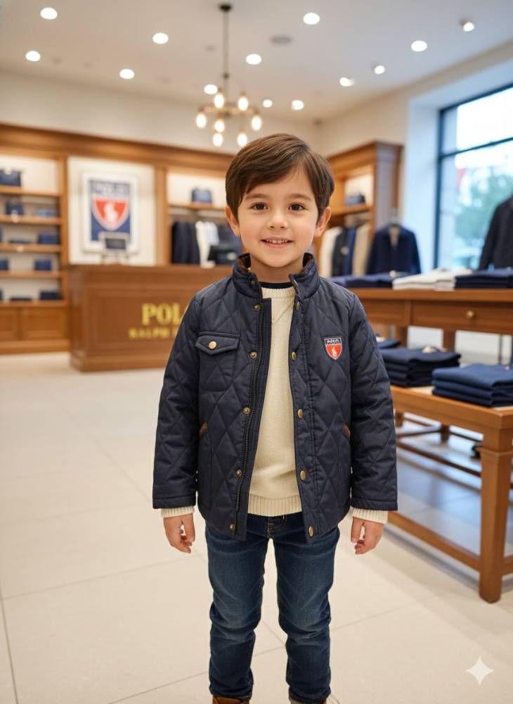Ralph Lauren Blue High End Quality Kid's Jacket-thumb-0