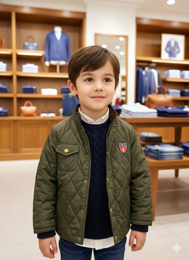 Ralph Lauren Green High End Quality Kid's Jacket-thumb-0