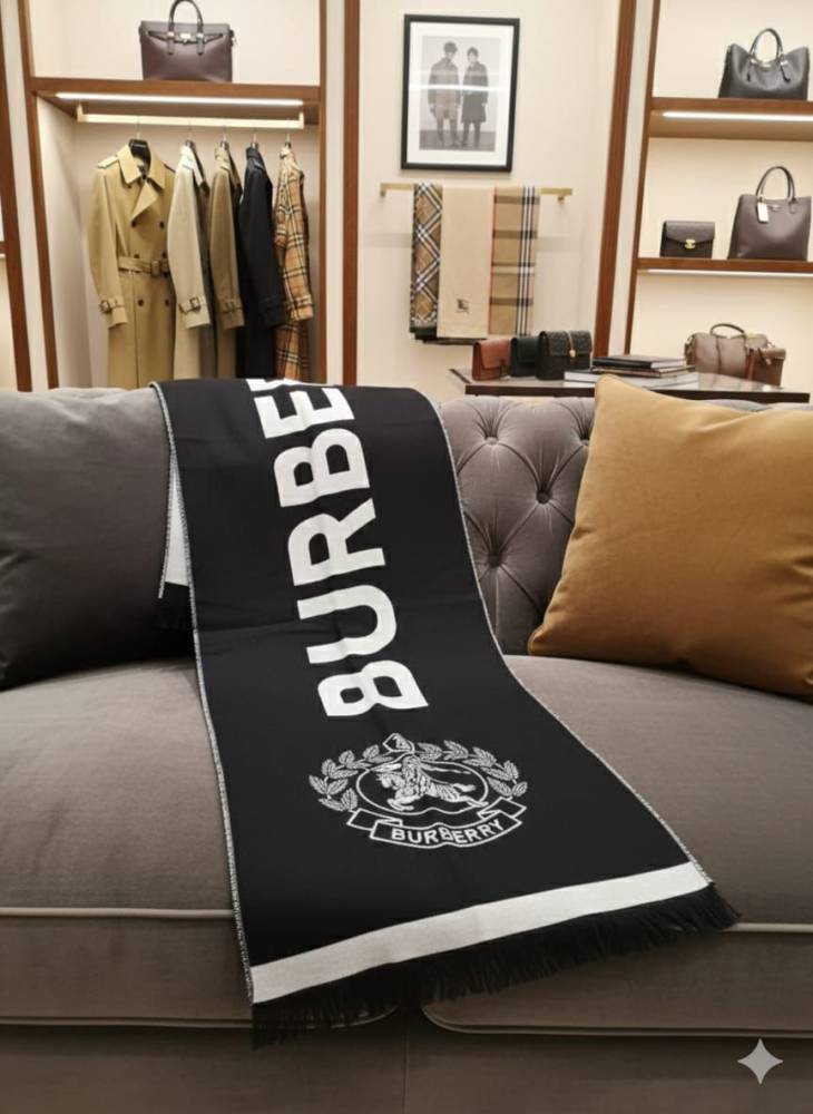 Burberry Cashmere Black Premium Quality Muffler-2