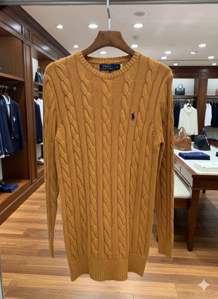 Ralph Lauren Yellow Premium Quality Cotton Sweatshirt-1