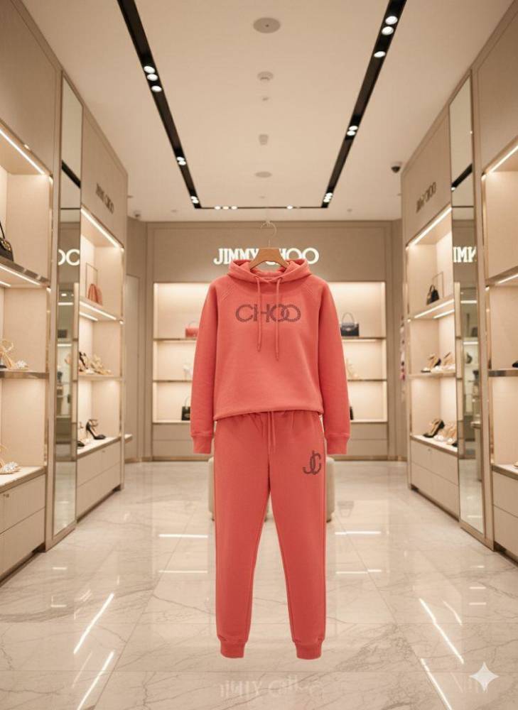 Jimmy Choo Dark Pink Premium Co-ord Set-thumb-2