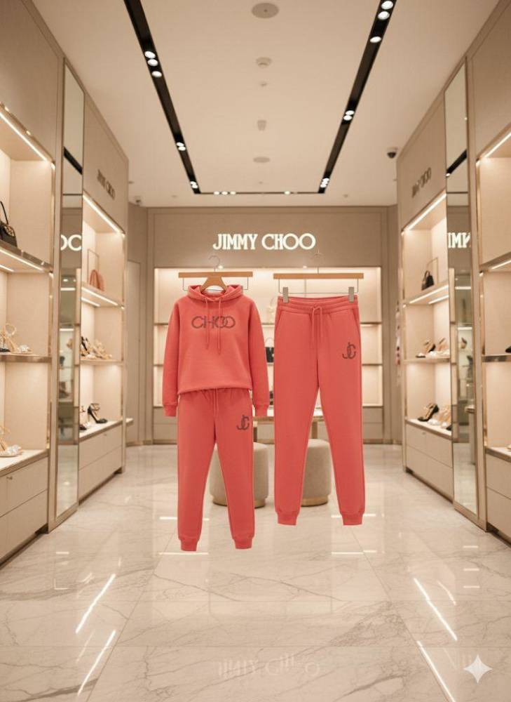 Jimmy Choo Dark Pink Premium Co-ord Set-thumb-3