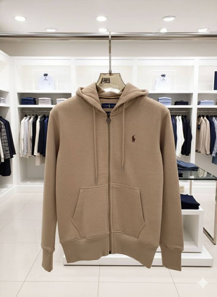 Ralph Lauren Brown Embroidered Women Hoodies-1