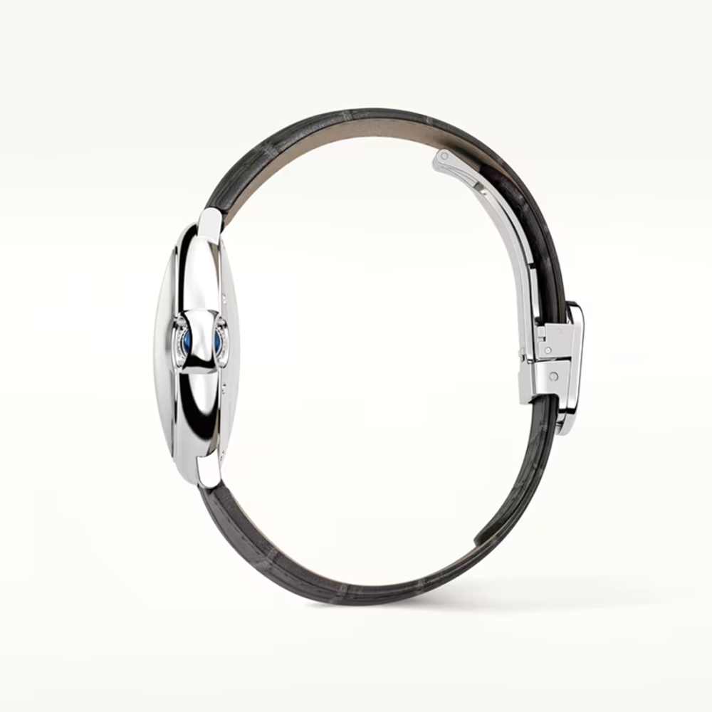 Cartier Ballon Bleu De White Dial Black Strap Men's Watch W69017Z4-3