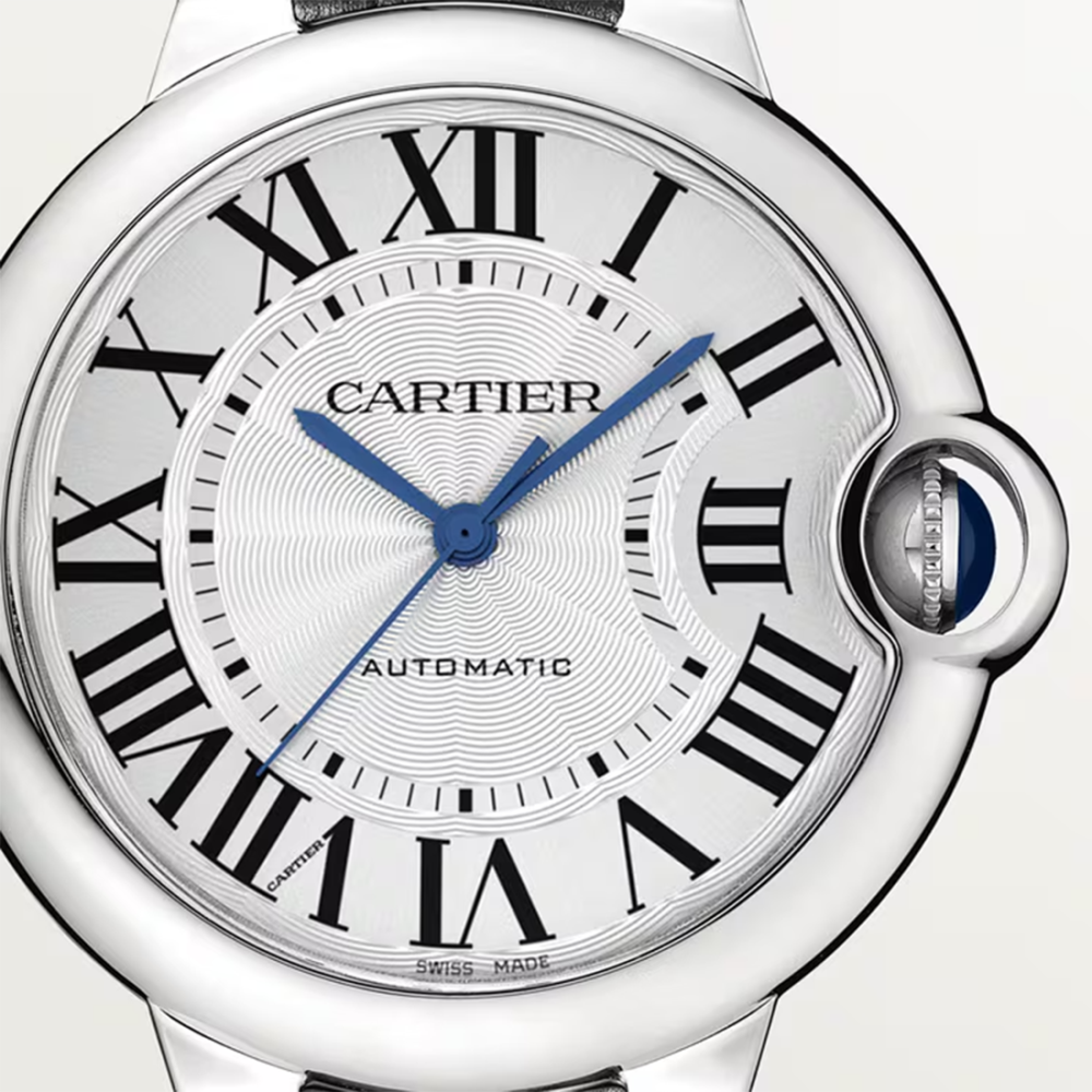 Cartier Ballon Bleu De White Dial Black Strap Men's Watch W69017Z4-4