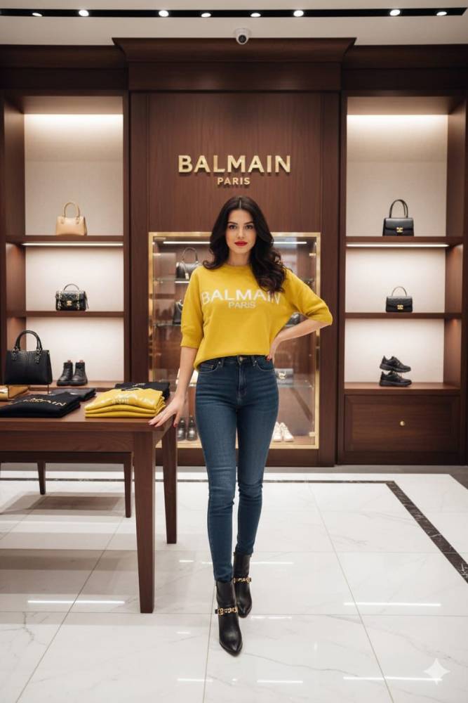 Balmain Yellow Premium Quality Pullover-1