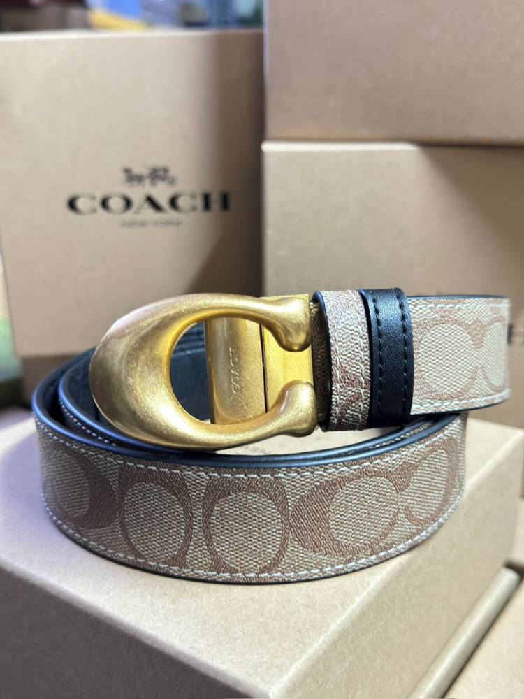 Coach Brown Premium Quality Belt-thumb-0