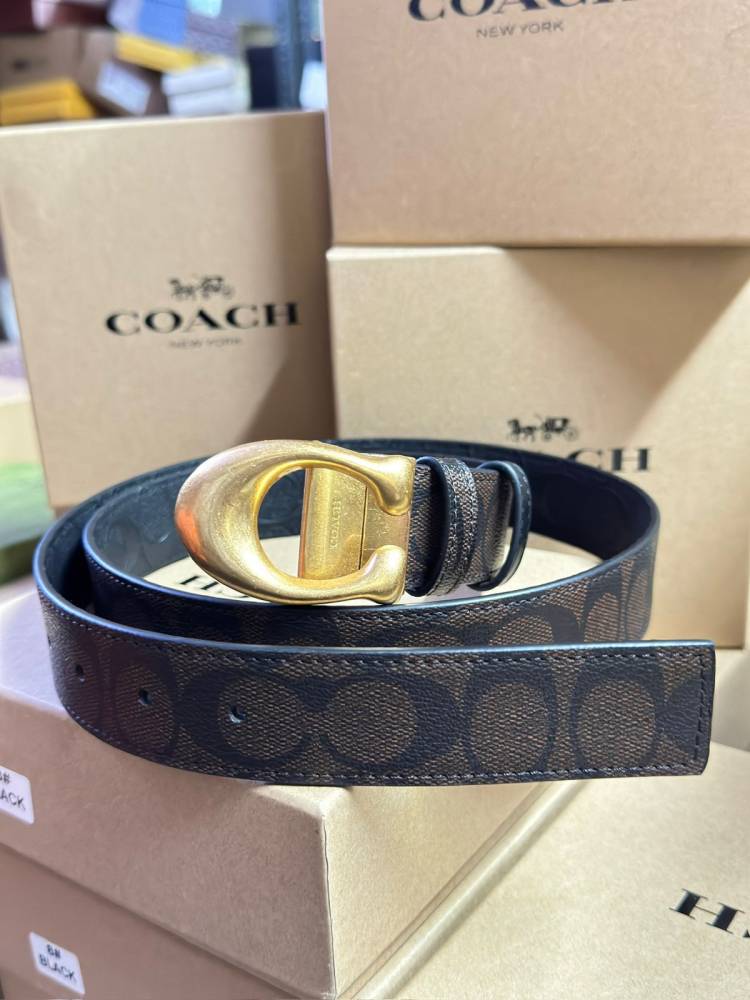 Coach Blue Premium Quality Belt-thumb-0