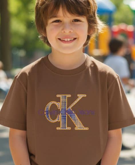 Calvin Klein Print Brown Kids T-shirt-1