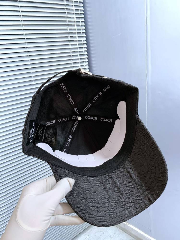 Coach Monogram Black Premium Edition Cashmere Caps-5