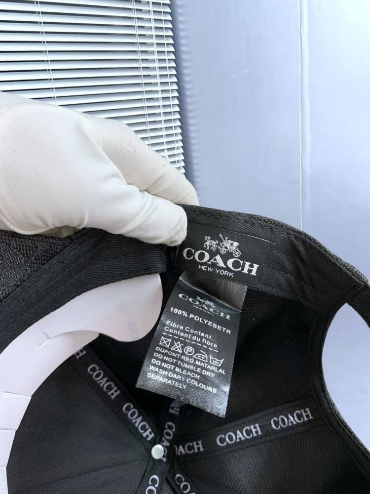 Coach Monogram Black Premium Edition Cashmere Caps-4