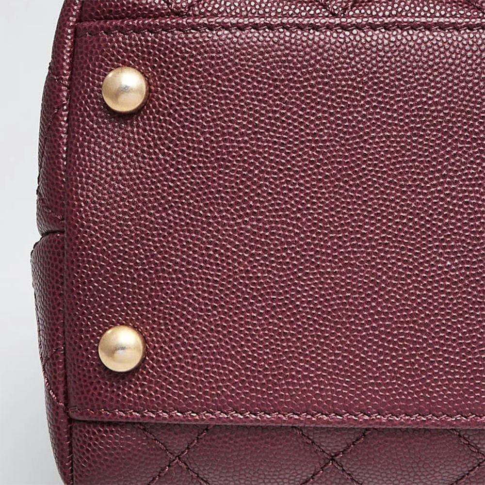 Chanel Coco Caviar Wine Top Sling Bag-3