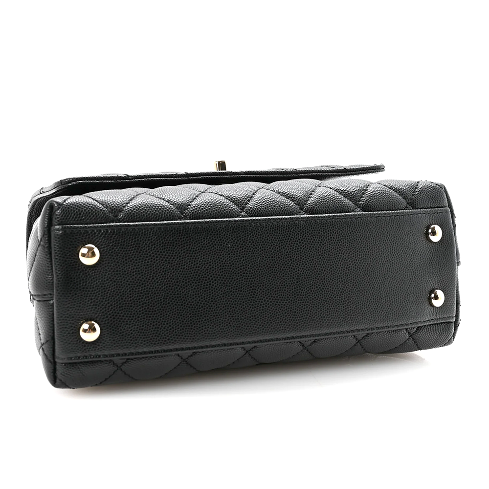 Chanel Coco Caviar Black Top Sling Bag-2