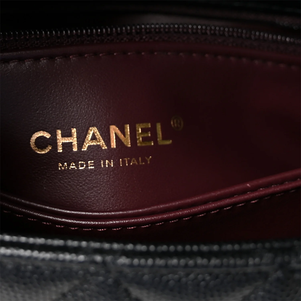 Chanel Coco Caviar Black Top Sling Bag-6