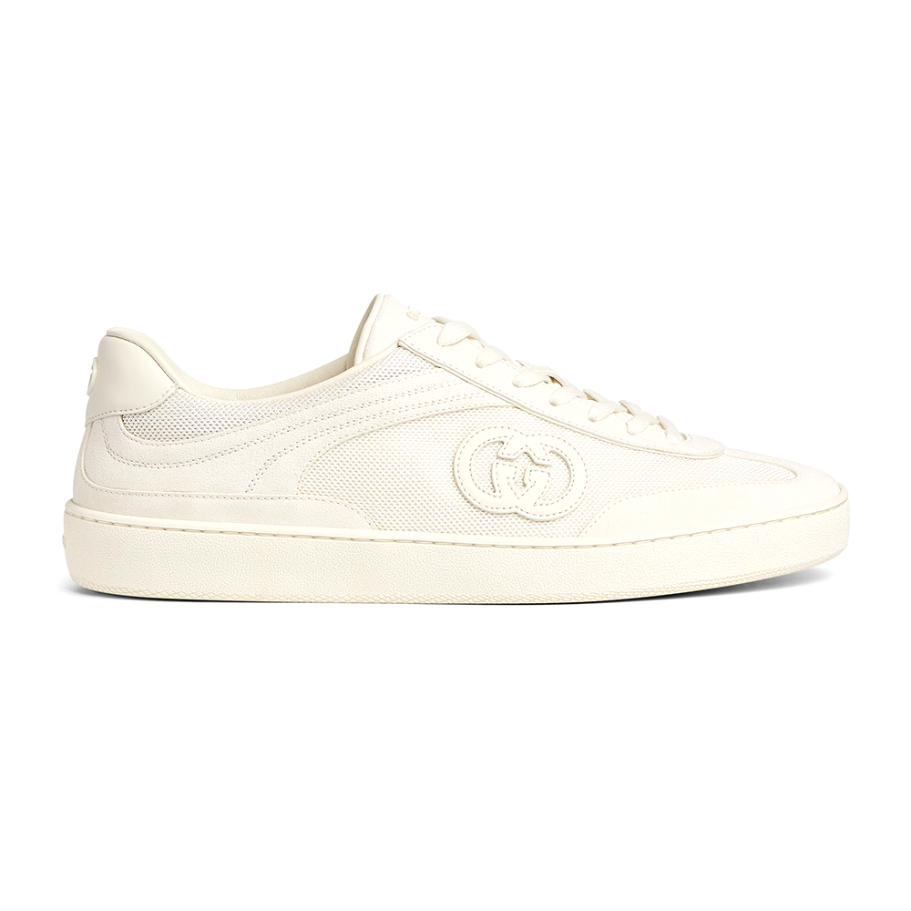 Gucci White Screener GG Sneakers-thumb-0