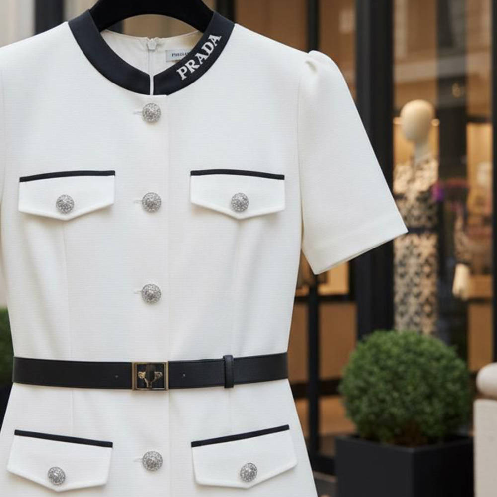 Prada White Premium Quality Dress-4