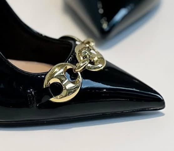 Gucci Marina Black Pump Heels Sandles-1