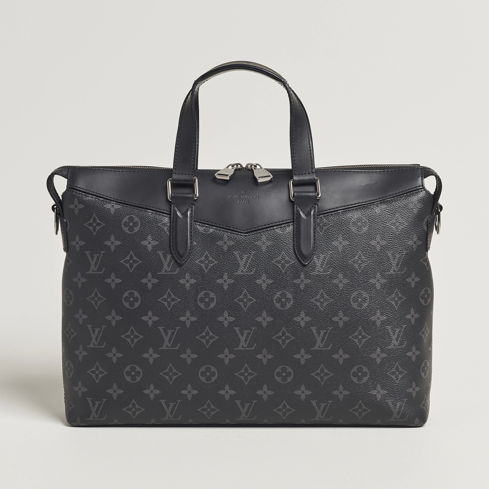 Louis Vuitton Black Ophidia Embossed Briefcase Laptop Bag-thumb-0