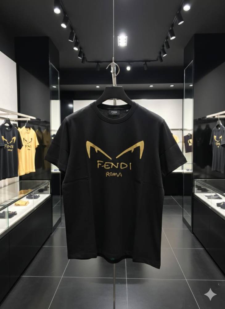 Fendi Black Premium Quality T-shirt-2
