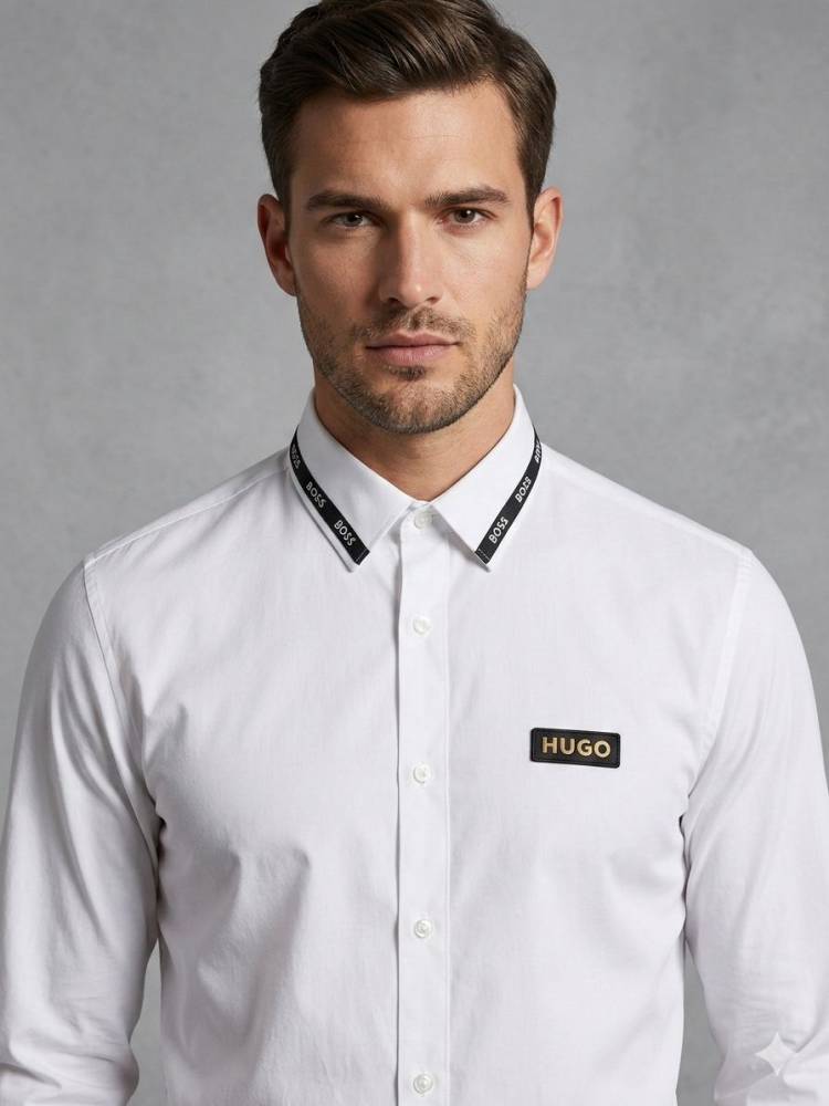 Hugo Boss White Premium Quality Shirt-thumb-0