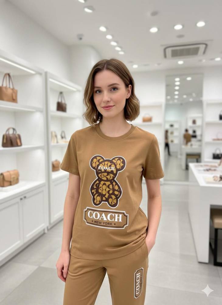 Coach Brown Premium Quality Co-ord Set-thumb-1